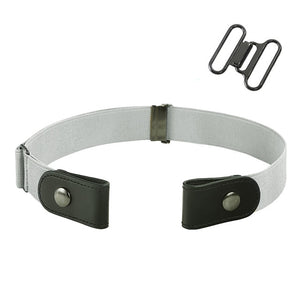 AWAYTR Unisex Buckle-Free Elastic Belt For Jeans Pants Dress Free Stretch Waist Belt For Women Men No Buckle Adjustable Belt