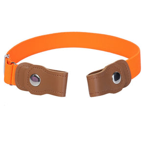 AWAYTR Unisex Buckle-Free Elastic Belt For Jeans Pants Dress Free Stretch Waist Belt For Women Men No Buckle Adjustable Belt