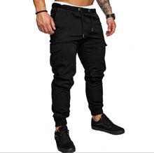 Load image into Gallery viewer, Mens Skinny Fit Straight Leg Trousers Men Casual Pencil Jogger Cargo Pants With Pockets M-XXXL