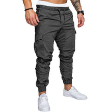 Load image into Gallery viewer, Mens Skinny Fit Straight Leg Trousers Men Casual Pencil Jogger Cargo Pants With Pockets M-XXXL
