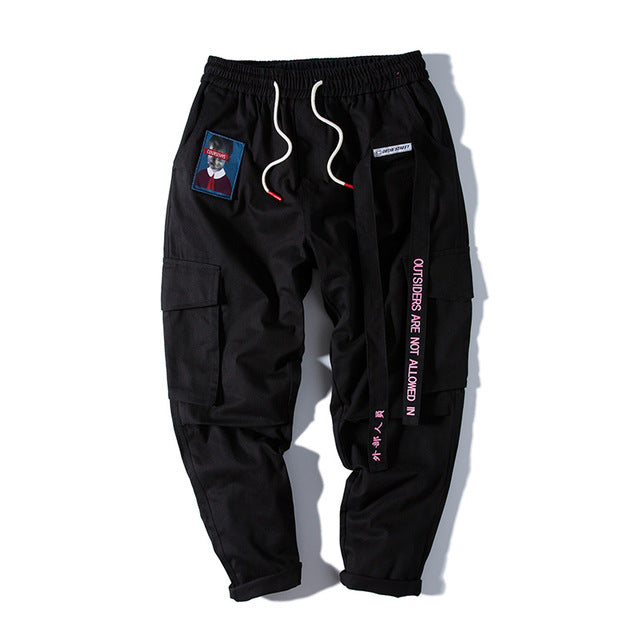 Aelfric Hip Hop Sweat Pants Embroidery Japanese Style Trousers Sweatpants Streetwear Men Joggers Track Casual Cargo Pants UR45