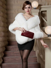 Load image into Gallery viewer, Women Leather fox fur mink rabbit fur shawl  coat