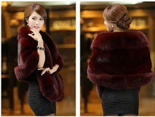 Load image into Gallery viewer, Women Leather fox fur mink rabbit fur shawl  coat