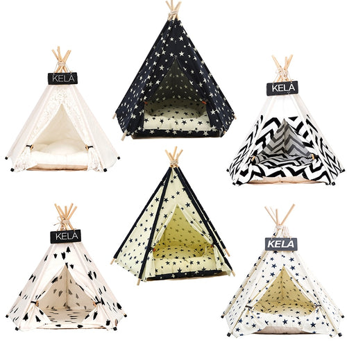 Pet Teepee Tent  Portable Washable Not Included Mat