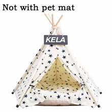 Load image into Gallery viewer, Pet Teepee Tent  Portable Washable Not Included Mat
