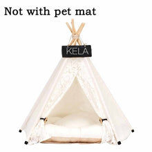 Load image into Gallery viewer, Pet Teepee Tent  Portable Washable Not Included Mat