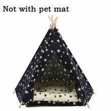 Load image into Gallery viewer, Pet Teepee Tent  Portable Washable Not Included Mat