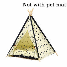 Load image into Gallery viewer, Pet Teepee Tent  Portable Washable Not Included Mat
