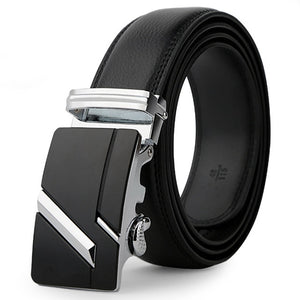 Fashion Brand Leather Belt Business Trouser Strap Pant Ceinture Homme Cowskin Automatic Buckle Cowhide Men Belts