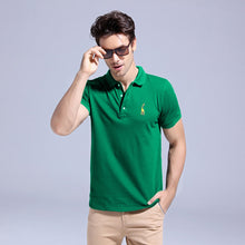 Load image into Gallery viewer, GustOmerD 2019 Brand Quality Cotton Polo Shirt Men Solid Slim Fit Short Sleeve Polos Men Fashion Giraffe Embroidery Men&#39;s Polo
