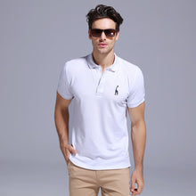 Load image into Gallery viewer, GustOmerD 2019 Brand Quality Cotton Polo Shirt Men Solid Slim Fit Short Sleeve Polos Men Fashion Giraffe Embroidery Men&#39;s Polo