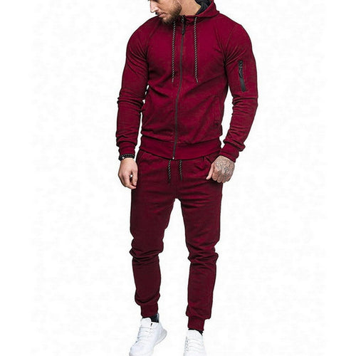 Adisputent 2019 Men Fashion Long Sleeve Hoodies+Pants Set Male Tracksuit Sport Suit Men's Gyms Set Casual Sportswear  Suit