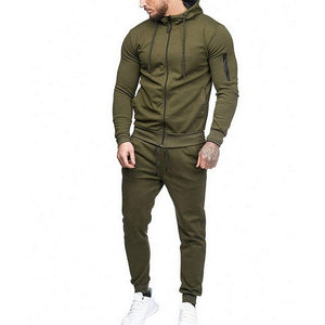 Adisputent 2019 Men Fashion Long Sleeve Hoodies+Pants Set Male Tracksuit Sport Suit Men's Gyms Set Casual Sportswear  Suit