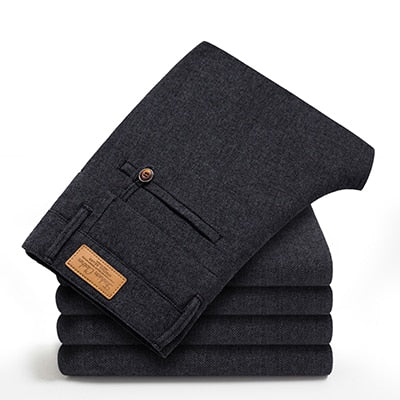 HCYX Brand 2019 four season Classic High quality Men's Casual Pants Trousers Men Casual Pants Business Straight Size 38