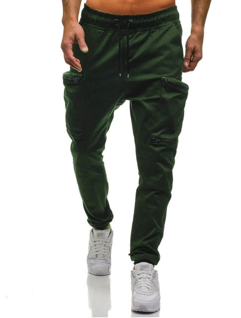 Mens Joggers 2019 New Red Camouflage Multi-Pockets Cargo Pants Men Cotton Harem Pants Hip Hop Trousers Streetwear XXXL