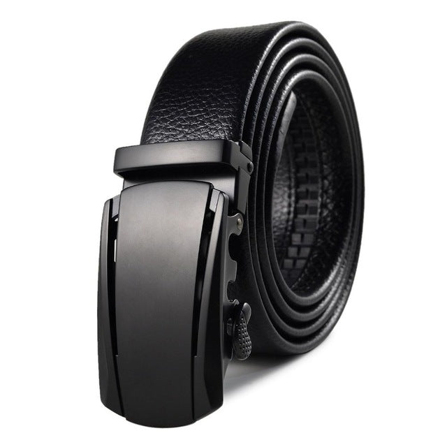 Hot Sale Brand mens belts for men good leather belt cowskin Automatic buckle business trouser strap pant ceinture homme