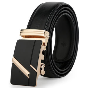 Hot Sale Brand mens belts for men good leather belt cowskin Automatic buckle business trouser strap pant ceinture homme