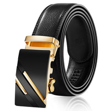 Load image into Gallery viewer, Hot Sale Brand mens belts for men good leather belt cowskin Automatic buckle business trouser strap pant ceinture homme