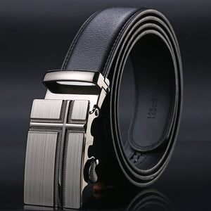 Hot Sale Brand mens belts for men good leather belt cowskin Automatic buckle business trouser strap pant ceinture homme