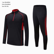 Load image into Gallery viewer, Adult Mens Training Clothes Zipper Coat Boys Long Sleeve Running Football Training Suit Sports Set With Striped Pants