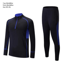 Load image into Gallery viewer, Adult Mens Training Clothes Zipper Coat Boys Long Sleeve Running Football Training Suit Sports Set With Striped Pants