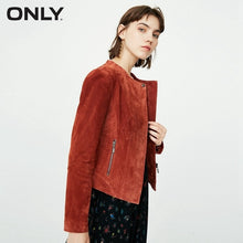 Load image into Gallery viewer, ONLY  Women&#39;s Slim Fit Cinched Waist Suede Leather Jacket |118310516