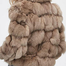 Load image into Gallery viewer, ETHEL ANDERSON Luxury Genuine Real Fox Fur Jackets&amp;Coats With Fox Fur Collar For Ladies Short Fox Fur Outerwear In Fur Garments