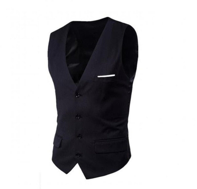 New Arrival Dress Vests For Men Slim Fit Mens Suit Vest Male Waistcoat Homme Casual Sleeveless Formal Business Jacket 23