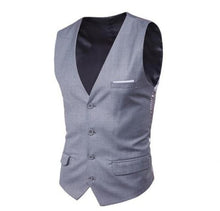 Load image into Gallery viewer, New Arrival Dress Vests For Men Slim Fit Mens Suit Vest Male Waistcoat Homme Casual Sleeveless Formal Business Jacket 23