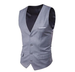 New Arrival Dress Vests For Men Slim Fit Mens Suit Vest Male Waistcoat Homme Casual Sleeveless Formal Business Jacket 23