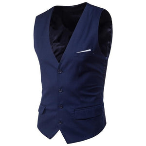 New Arrival Dress Vests For Men Slim Fit Mens Suit Vest Male Waistcoat Homme Casual Sleeveless Formal Business Jacket 23