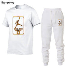 Load image into Gallery viewer, Summer Hot Sale Men&#39;s Sets T Shirts+pants Two Pieces Sets Casual Tracksuit Male Tshirt Gyms Fitness trouser