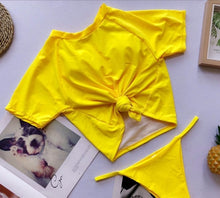 Load image into Gallery viewer, KGFIGU two piece set 2019 summer clothes for women leapard snake print thong shorts sets sexy beach style matching sets festival