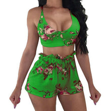Load image into Gallery viewer, Women 2 Piece Outfits Sleeveless Crop Top Pleated Pants Set Casual Jumpsuit Rompers Sexy Summer Sleeveless Party Club Clothes