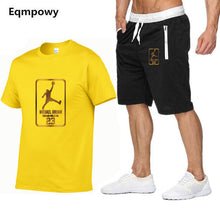 Load image into Gallery viewer, Tracksuit Men Shorts Summer Casual Men's Sportswear Suit Shorts Brand Clothing Two Pieces Top Tee+Shorts Sweat Suits