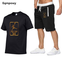 Load image into Gallery viewer, Tracksuit Men Shorts Summer Casual Men's Sportswear Suit Shorts Brand Clothing Two Pieces Top Tee+Shorts Sweat Suits