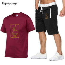 Load image into Gallery viewer, Tracksuit Men Shorts Summer Casual Men's Sportswear Suit Shorts Brand Clothing Two Pieces Top Tee+Shorts Sweat Suits