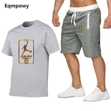Load image into Gallery viewer, Tracksuit Men Shorts Summer Casual Men's Sportswear Suit Shorts Brand Clothing Two Pieces Top Tee+Shorts Sweat Suits
