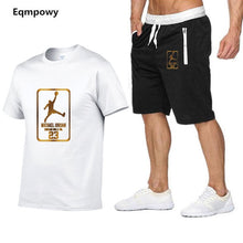 Load image into Gallery viewer, Tracksuit Men Shorts Summer Casual Men's Sportswear Suit Shorts Brand Clothing Two Pieces Top Tee+Shorts Sweat Suits