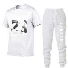 Load image into Gallery viewer, Summer Hot Sale Men&#39;s Sets T Shirts+pants Two Pieces Sets Casual Tracksuit Male Tshirt Gyms Fitness trouser