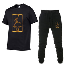 Load image into Gallery viewer, Summer Hot Sale Men&#39;s Sets T Shirts+pants Two Pieces Sets Casual Tracksuit Male Tshirt Gyms Fitness trouser