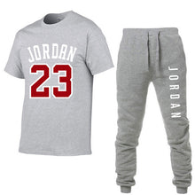 Load image into Gallery viewer, Summer Hot Sale Men&#39;s Sets T Shirts+pants Two Pieces Sets Casual Tracksuit Male Tshirt Gyms Fitness trouser