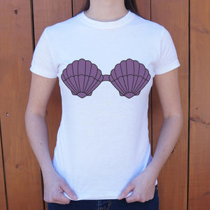 Mermaid Seashells Bra T-Shirt (Ladies)