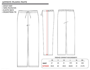 Ladies Pajama Pants with Summer Theme