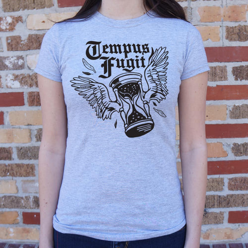 Time Flies Tempus Fugit T-Shirt (Ladies)